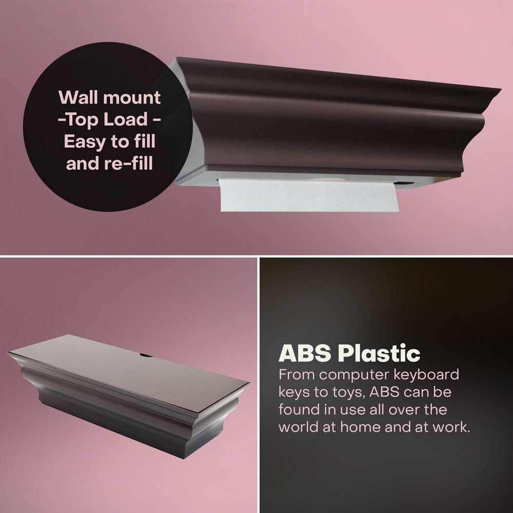 HealthyShelf Paper Towel Dispenser Wall Mount Shelf Espresso - HealthyShelf