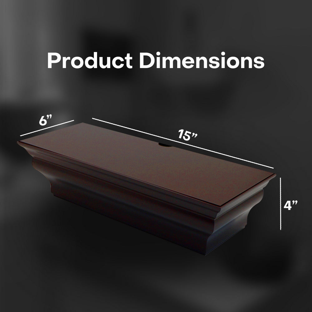 HealthyShelf Paper Towel Dispenser Wall Mount Shelf Espresso - HealthyShelf