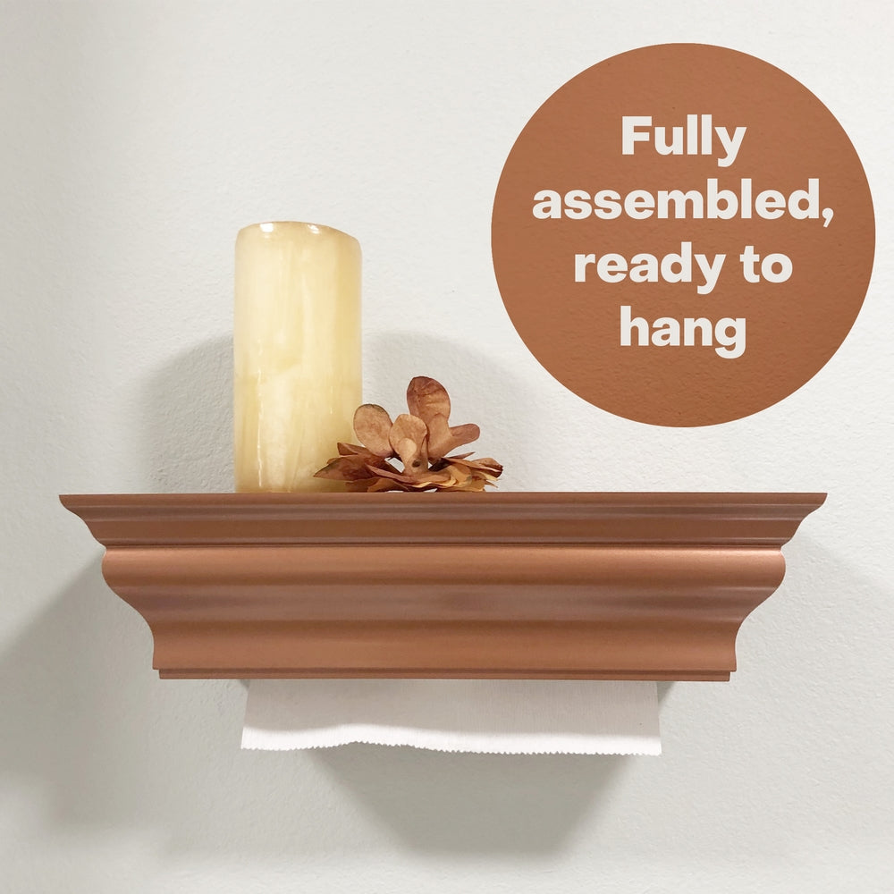 HealthyShelf Paper Towel Dispenser Shelf CopperGlow - HealthyShelf
