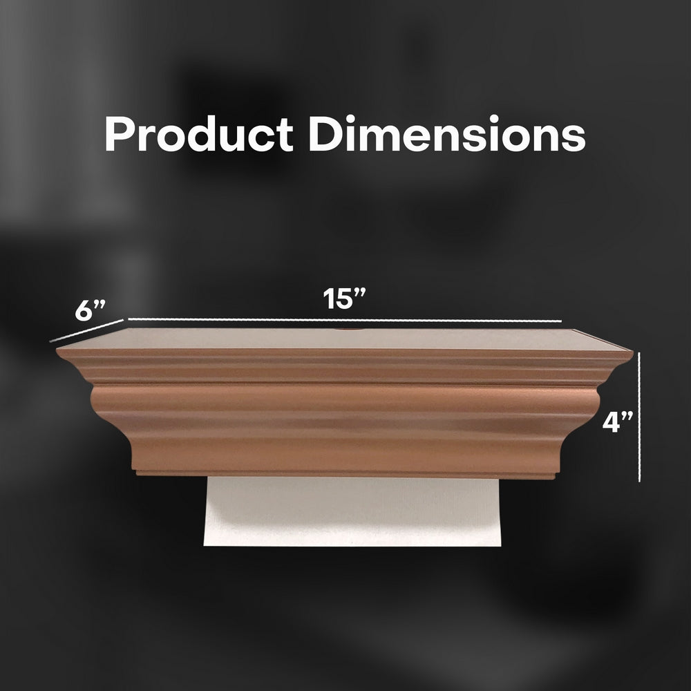 HealthyShelf Paper Towel Dispenser Shelf CopperGlow - HealthyShelf